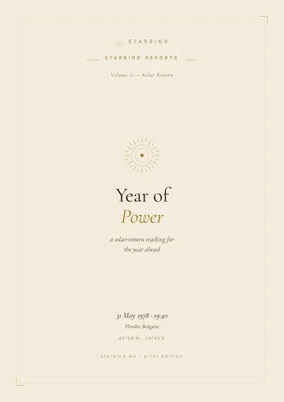 Solar Return Report — cover