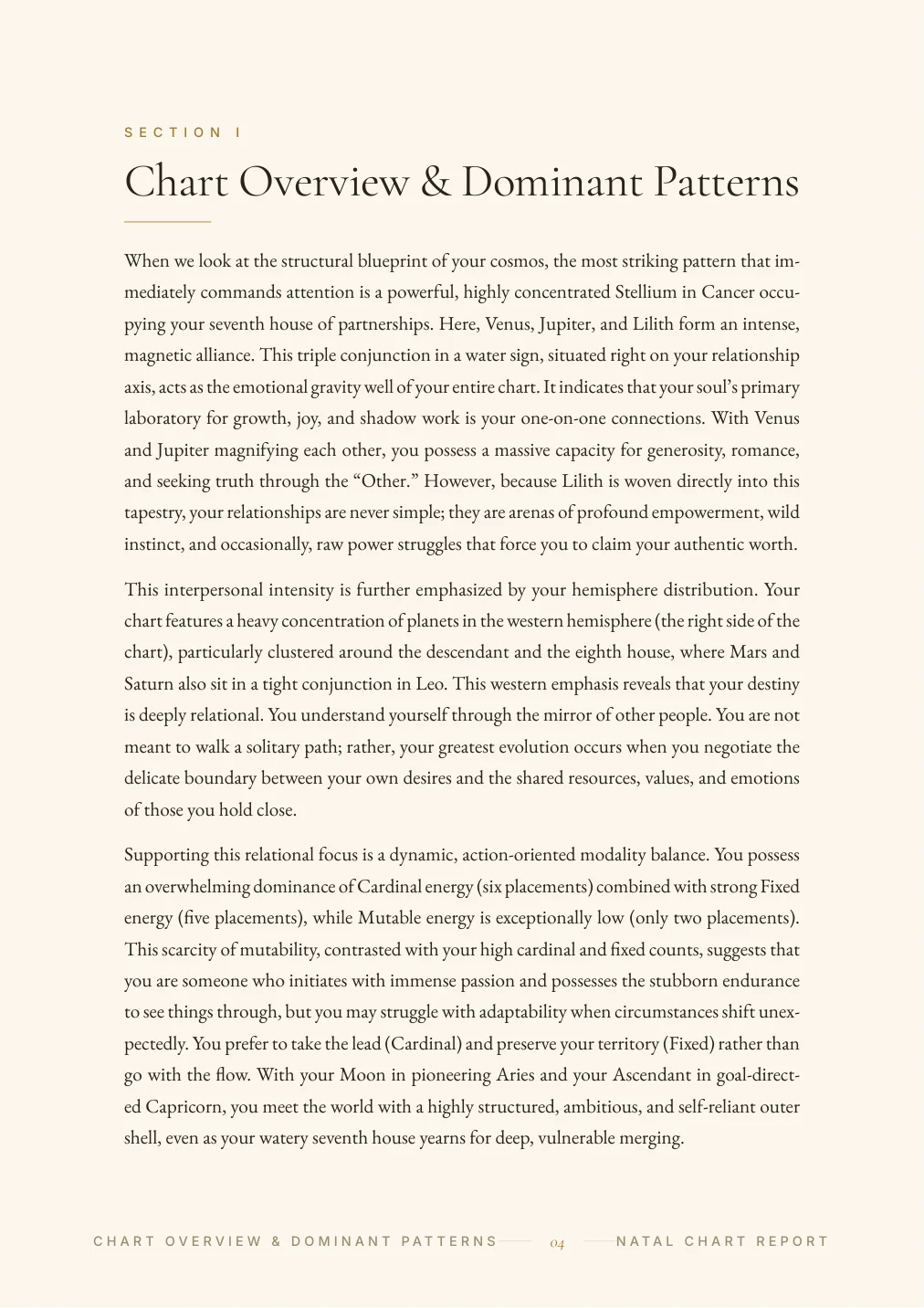 Natal Chart Report — sample page 3