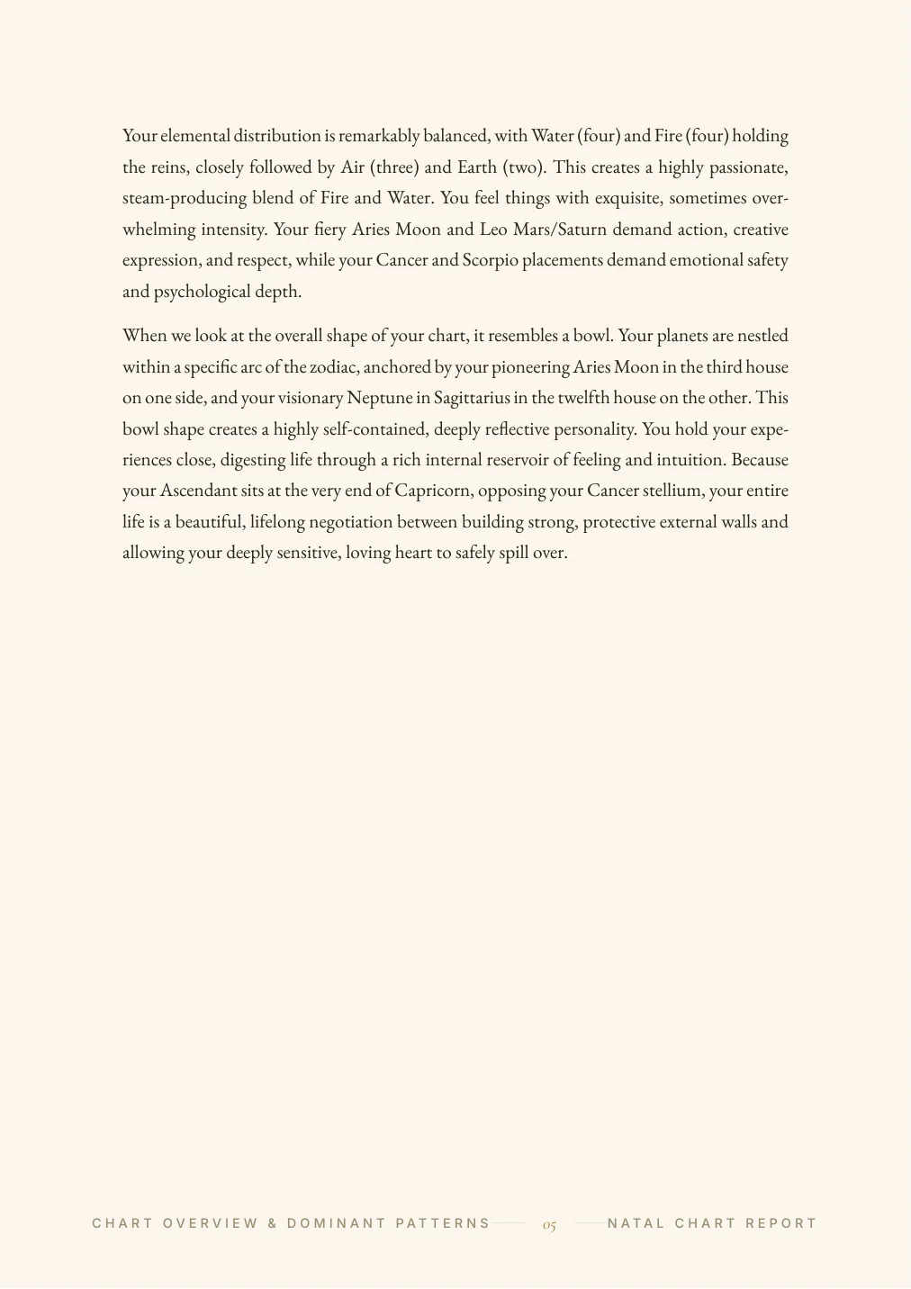 Natal Chart Report — sample page 4