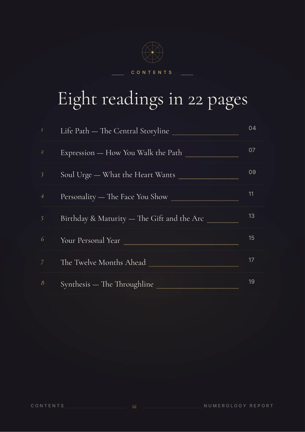 Нумерологичен портрет — sample page 1