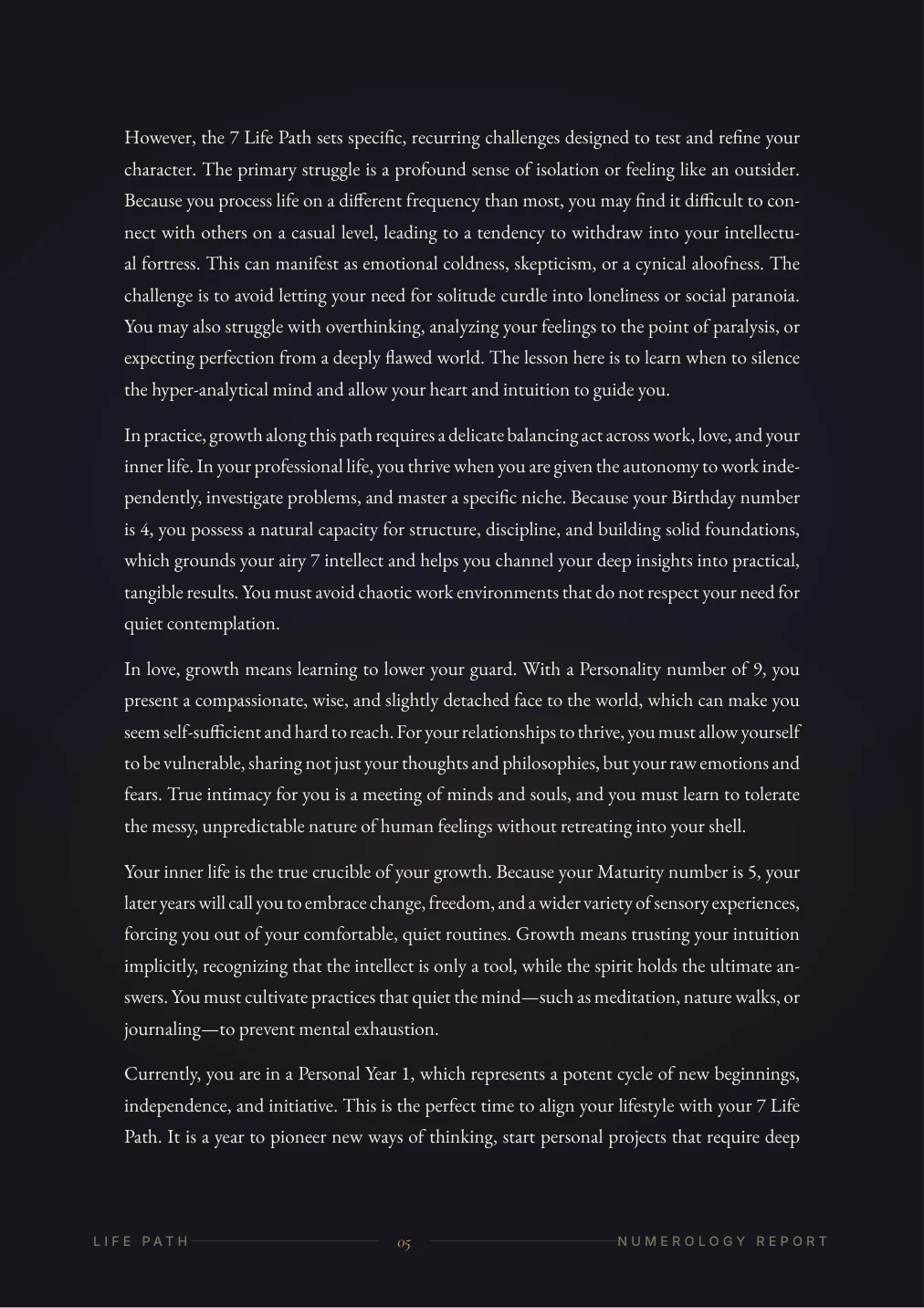 Нумерологичен портрет — sample page 4
