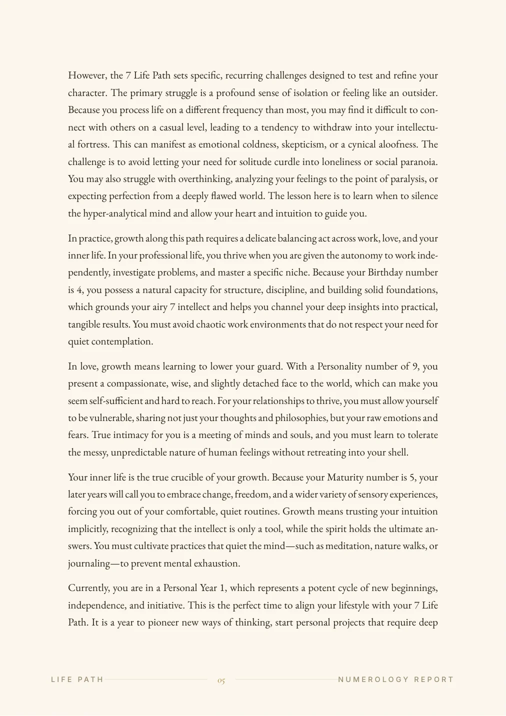 Нумерологичен портрет — sample page 4