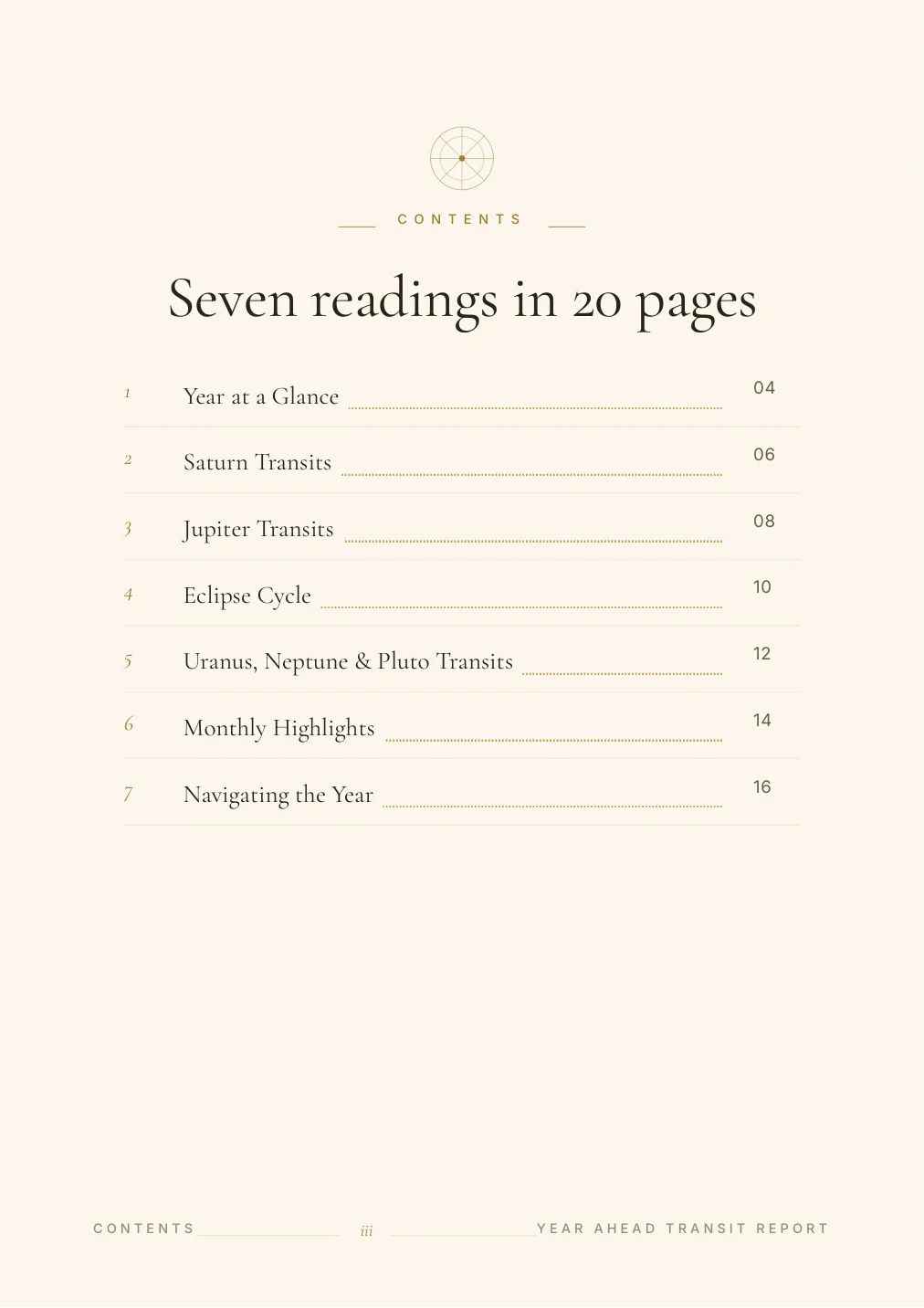 Year Ahead Overview — sample page 1